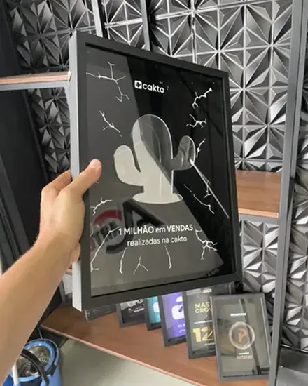 Placa Cakto 1 milhão em vendas